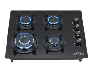 (99600 42 02 ZA) 4B Glass Gas Hob Top View (lit) Copy Copy